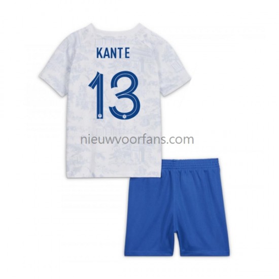 Frankrijk Kind Shirt met Bedrukking Kante 13 Uit WK 2022 Korte Mouw