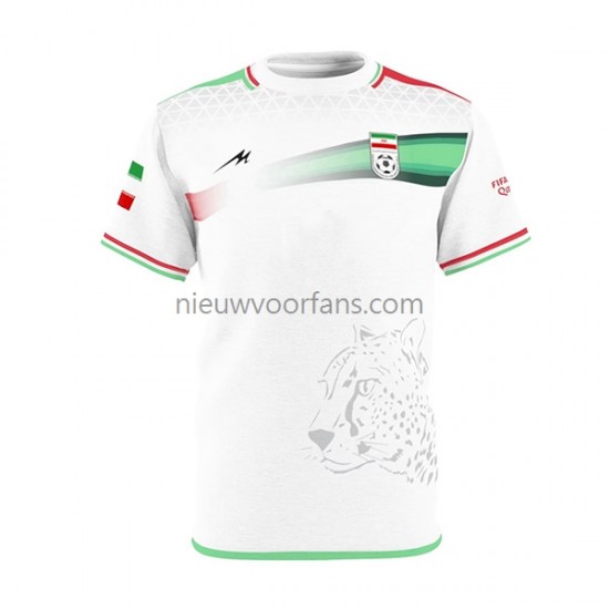 Iran Heren Shirt met Bedrukking Thuis WK 2022 Korte Mouw