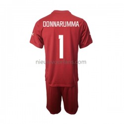 Italië Kind Shirt met Bedrukking Doelman Donnarumma 1 Uit 2022-2023 Korte Mouw