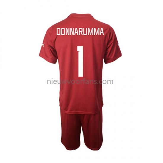 Italië Kind Shirt met Bedrukking Doelman Donnarumma 1 Uit 2022-2023 Korte Mouw