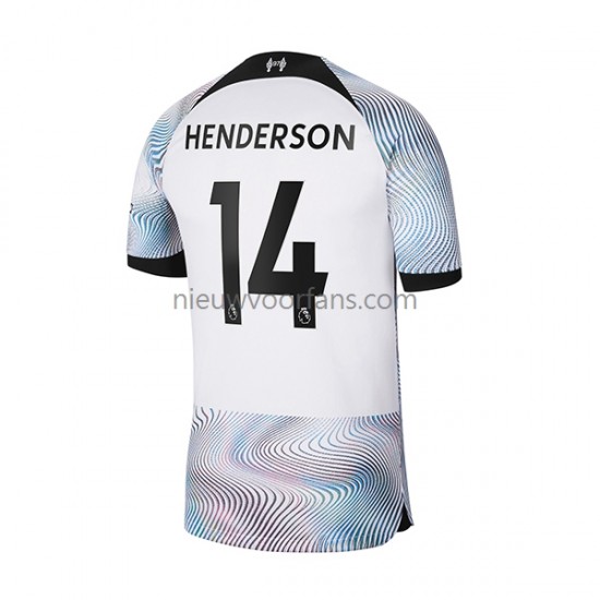 Liverpool Heren Shirt met Bedrukking Henderson 14 Uit 2022-2023 Korte Mouw