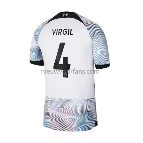 Liverpool Heren Shirt met Bedrukking Virgil 4 Uit 2022-2023 Korte Mouw
