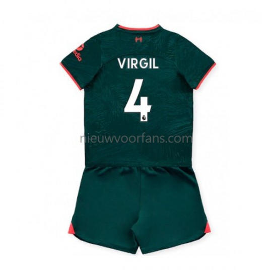 Liverpool Kind Shirt met Bedrukking Virgil van Dijk 4 Derde 2022-2023 Korte Mouw