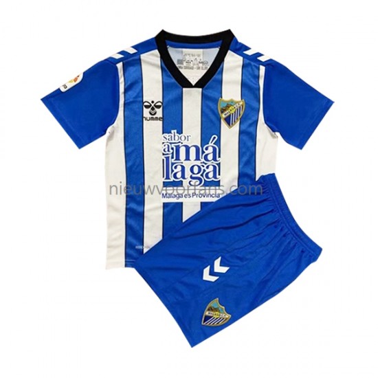 Málaga CF Kind Shirt met Bedrukking Thuis 2022-2023 Korte Mouw