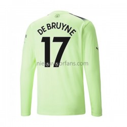 Manchester City Heren Shirt met Bedrukking De Bruyne 17 Derde 2022-2023 Lange Mouw