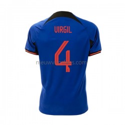 Nederland Heren Shirt met Bedrukking Virgil 4 Uit WK 2022 Korte Mouw