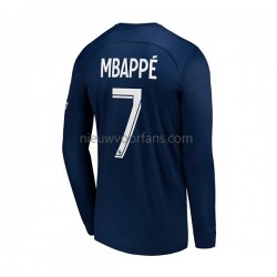 Paris Saint-Germain Heren Shirt met Bedrukking Mbappé 7 Thuis 2022-2023 Lange Mouw