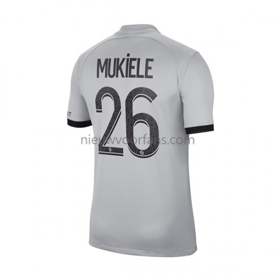 Paris Saint-Germain Heren Shirt met Bedrukking Mukiele 26 Uit 2022-2023 Korte Mouw