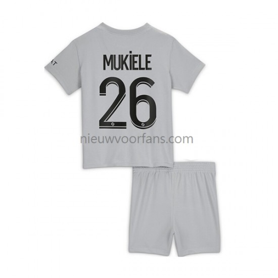 Paris Saint-Germain Kind Shirt met Bedrukking Mukiele 26 Uit 2022-2023 Korte Mouw