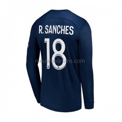 Paris Saint-Germain Heren Shirt met Bedrukking R.Sanches 18 Thuis 2022-2023 Lange Mouw