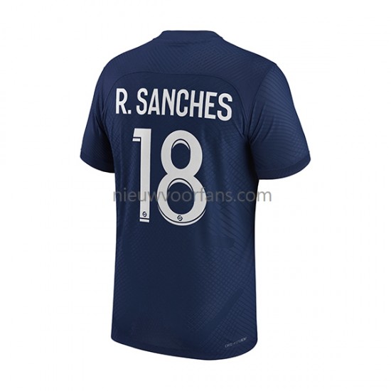 Paris Saint-Germain Heren Shirt met Bedrukking R.Sanches 18 Thuis 2022-2023 Korte Mouw
