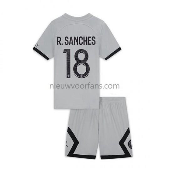 Paris Saint-Germain Kind Shirt met Bedrukking R.Sanches 18 Uit 2022-2023 Korte Mouw