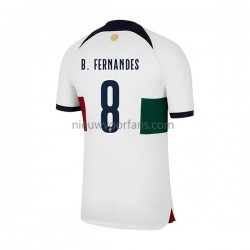 Portugal Heren Shirt met Bedrukking B.Fernandes 8 Uit WK 2022 Korte Mouw