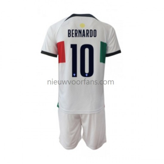 Portugal Kind Shirt met Bedrukking Bernardo 10 Uit WK 2022 Korte Mouw