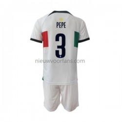 Portugal Kind Shirt met Bedrukking PEPE 3 Uit WK 2022 Korte Mouw