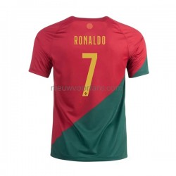 Portugal Heren Shirt met Bedrukking Ronaldo 7 Thuis WK 2022 Korte Mouw