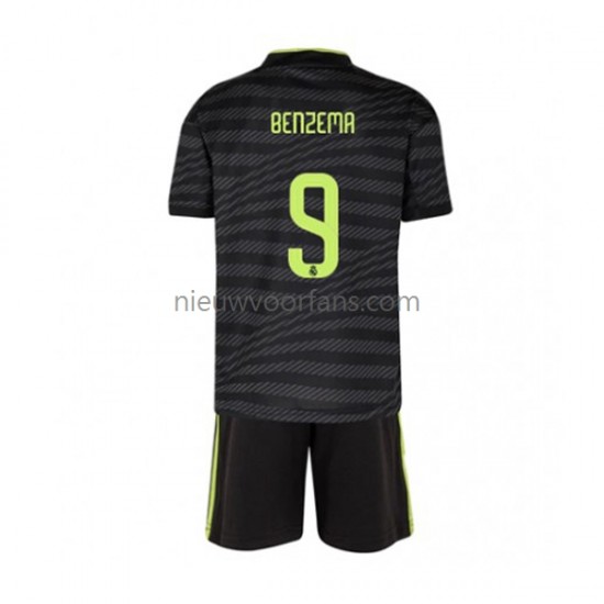 Real Madrid Kind Shirt met Bedrukking Benzema 9 Derde 2022-2023 Korte Mouw