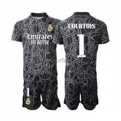 Real Madrid Kind Shirt met Bedrukking Doelman Courtois 1 Uit 2022-2023 Korte Mouw
