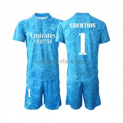 Real Madrid Kind Shirt met Bedrukking Doelman Courtois 1 Thuis 2022-2023 Korte Mouw