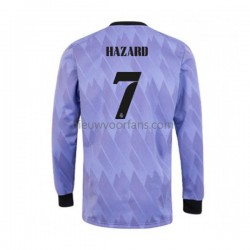 Real Madrid Heren Shirt met Bedrukking Eden Hazard 7 Uit 2022-2023 Lange Mouw