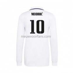 Real Madrid Heren Shirt met Bedrukking Modrić 10 Thuis 2022-2023 Lange Mouw