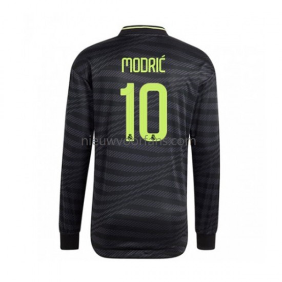 Real Madrid Heren Shirt met Bedrukking Modrić 10 Derde 2022-2023 Lange Mouw