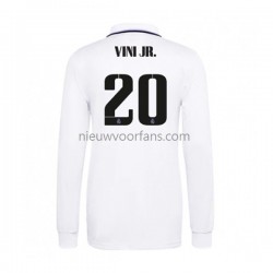 Real Madrid Heren Shirt met Bedrukking Vinicius Junior 20 Thuis 2022-2023 Lange Mouw