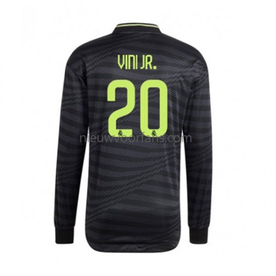 Real Madrid Heren Shirt met Bedrukking Vinicius Junior 20 Derde 2022-2023 Lange Mouw