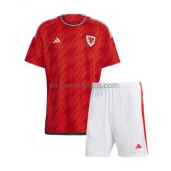 Wales Kind Shirt met Bedrukking Thuis WK 2022 Korte Mouw