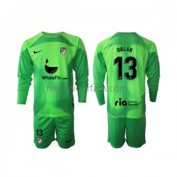 Atlético Madrid Kind Shirt met Bedrukking Doelman Jan Oblak 13 Thuis 2022-2023 Lange Mouw