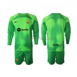 FC Barcelona Kind Shirt met Bedrukking Doelman Thuis 2022-2023 Lange Mouw