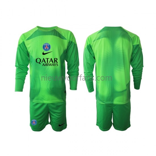 Paris Saint-Germain Kind Shirt met Bedrukking Doelman Thuis 2022-2023 Lange Mouw