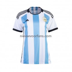 Argentinië Dames Shirt met Bedrukking Thuis WK 2022 Korte Mouw