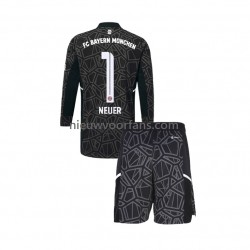 FC Bayern München Kind Shirt met Bedrukking Doelman Manuel Neuer 1 Uit 2022-2023 Lange Mouw