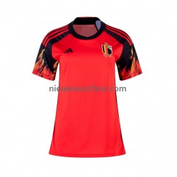 België Dames Shirt met Bedrukking Thuis WK 2022 Korte Mouw