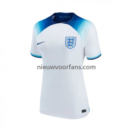 Engeland Dames Shirt met Bedrukking Thuis WK 2022 Korte Mouw