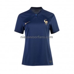 Frankrijk Dames Shirt met Bedrukking Thuis WK 2022 Korte Mouw