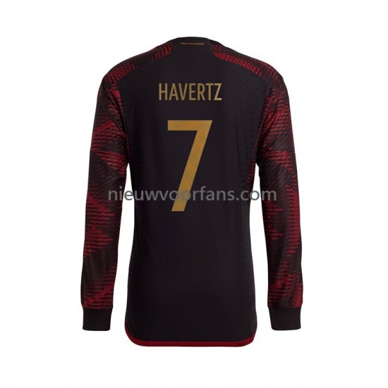 Duitsland Heren Shirt met Bedrukking Havertz 7 Uit WK 2022 Lange Mouw
