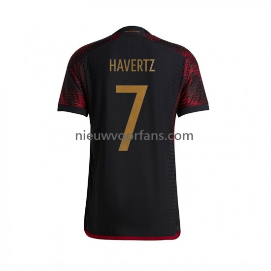 Duitsland Heren Shirt met Bedrukking Havertz 7 Uit WK 2022 Korte Mouw