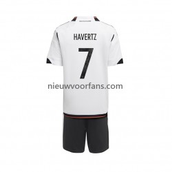 Duitsland Kind Shirt met Bedrukking Havertz 7 Thuis WK 2022 Korte Mouw