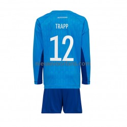 Duitsland Kind Shirt met Bedrukking Doelman TRAPP 12 Thuis WK 2022 Lange Mouw