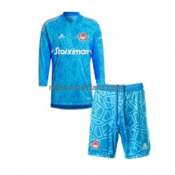 Olympiacos Kind Shirt met Bedrukking Doelman Thuis 2022-2023 Lange Mouw