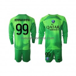 Paris Saint-Germain Kind Shirt met Bedrukking Doelman Donnarumma 99 Thuis 2022-2023 Lange Mouw