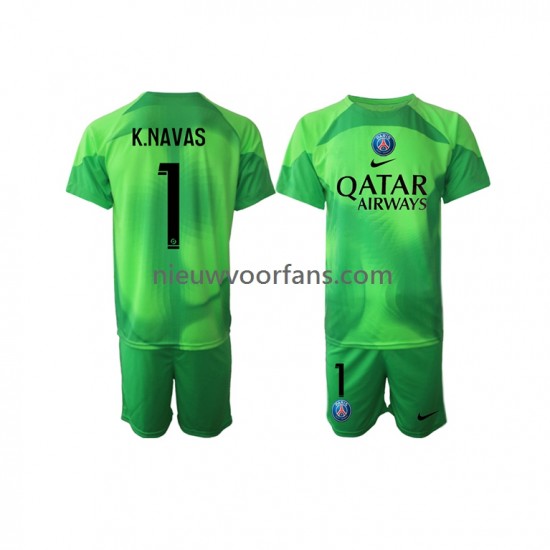 Paris Saint-Germain Kind Shirt met Bedrukking Doelman Keylor Navas 1 Thuis 2022-2023 Korte Mouw