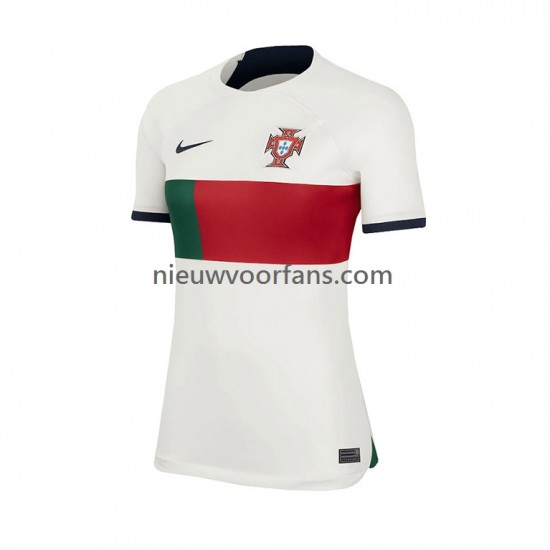 Portugal Dames Shirt met Bedrukking Uit WK 2022 Korte Mouw
