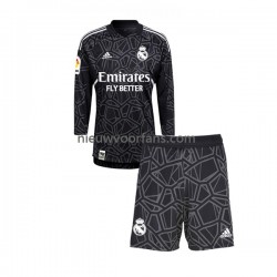 Real Madrid Kind Shirt met Bedrukking Doelman Uit 2022-2023 Lange Mouw