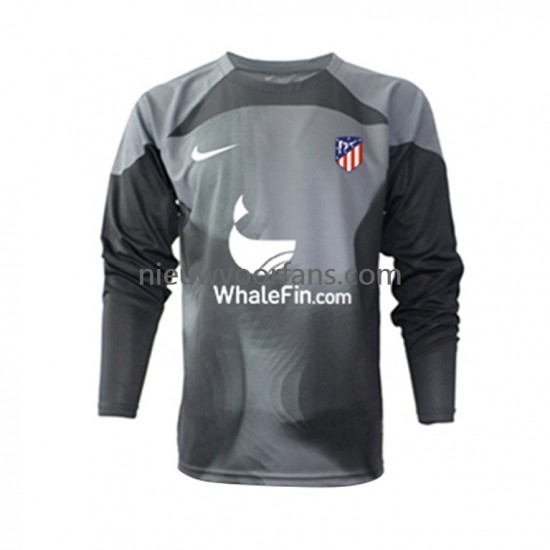 Atlético Madrid Heren Shirt met Bedrukking Doelman Uit 2022-2023 Lange Mouw
