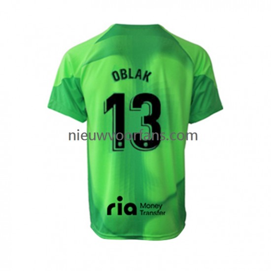 Atlético Madrid Heren Shirt met Bedrukking Doelman Jan Oblak 13 Thuis 2022-2023 Korte Mouw