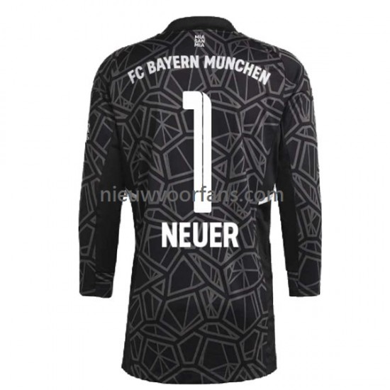 FC Bayern München Heren Shirt met Bedrukking Doelman Manuel Neuer 1 Uit 2022-2023 Lange Mouw