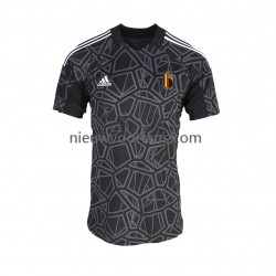 België Heren Shirt met Bedrukking Doelman Thuis WK 2022 Korte Mouw
